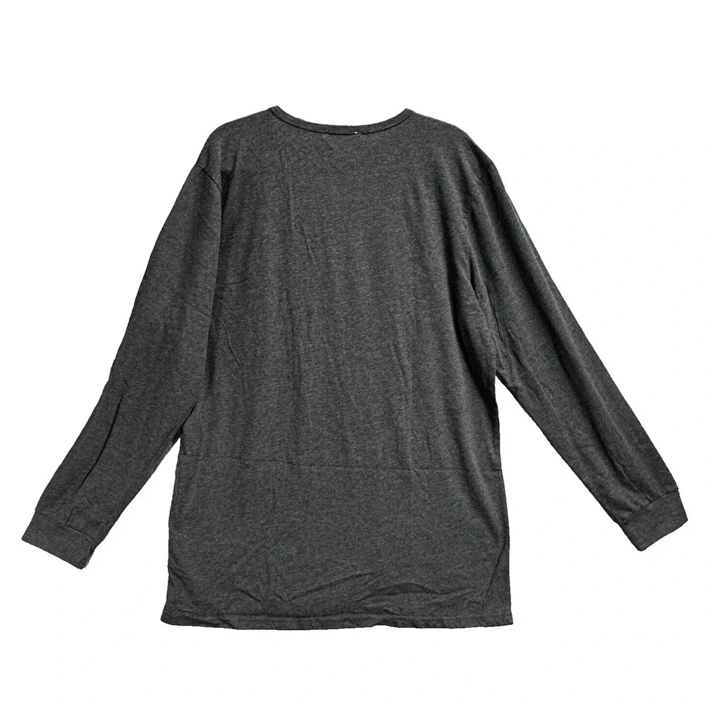Kinetix‎ Casual Luxury Mens 2X Black Heather Long Sleeve Henley Shirt NWT